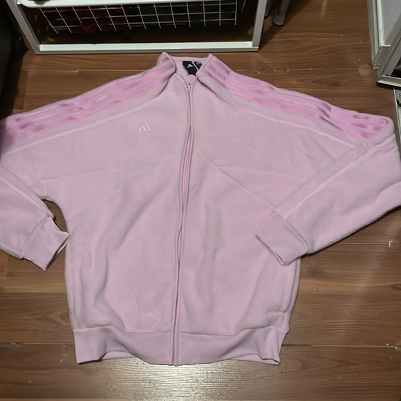 Adidas Lilac Fleece Jacket | New With Tags - Picture 4 of 8